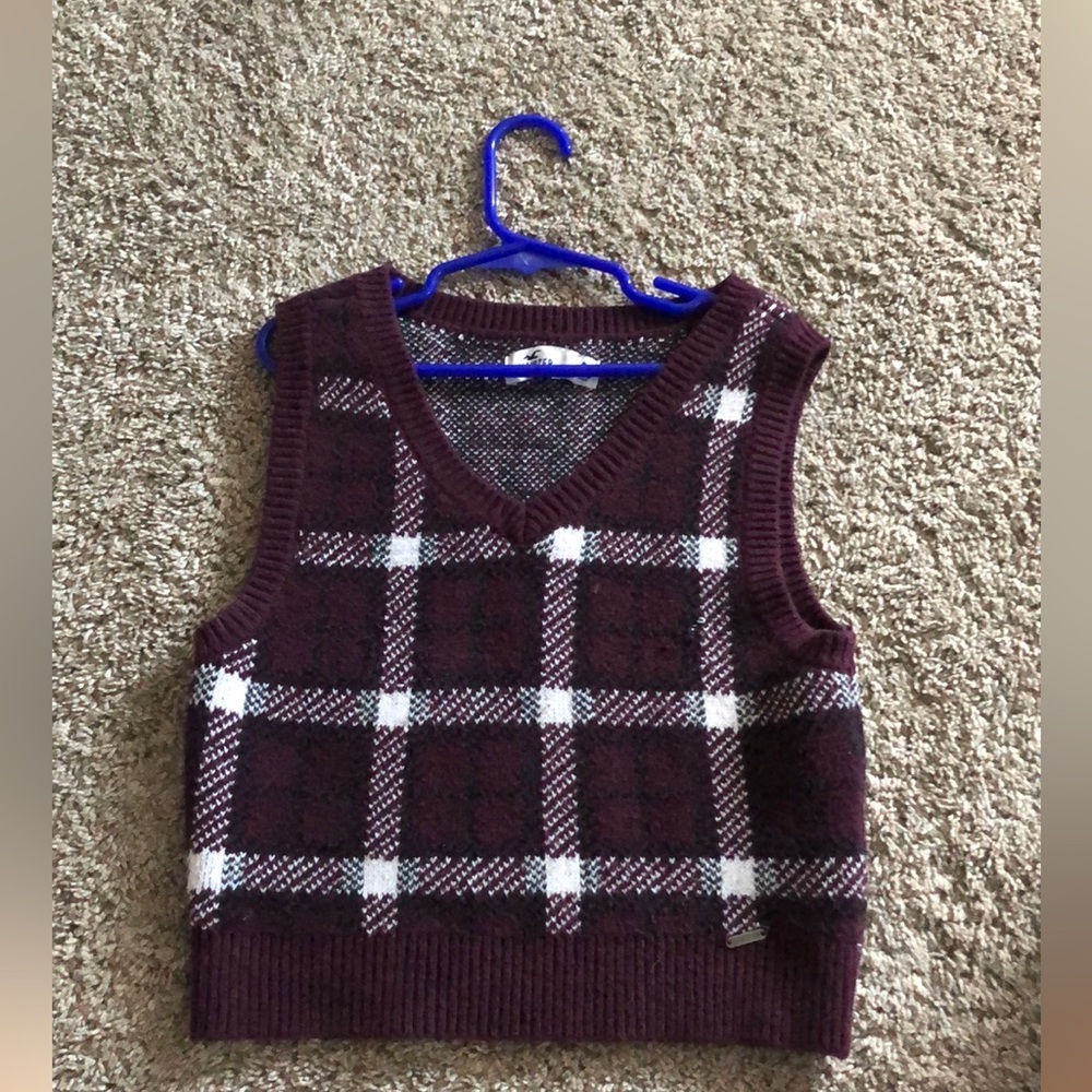 Hollister Plaid Sweater Vest
